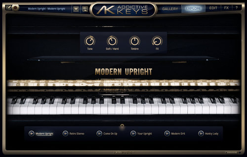 XLN Audio Modern Upright 피아노 건반 가상악기 엑스엘엔오디오 모던 업라이트