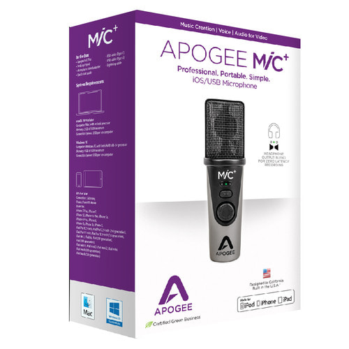 Apogee MIC PLUE 아포지 마이크 플러스 USB마이크 방송 라이브